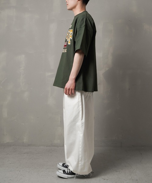 SPINNS（スピンズ）の「【ビッグシルエット】OLDSURF刺繍ロゴビッグTシャツ（Tシャツ/カットソー・メンズ・レッド/サックスブルー/ホワイト/イエロー/グリーン・ONESIZE）」の22枚目の写真