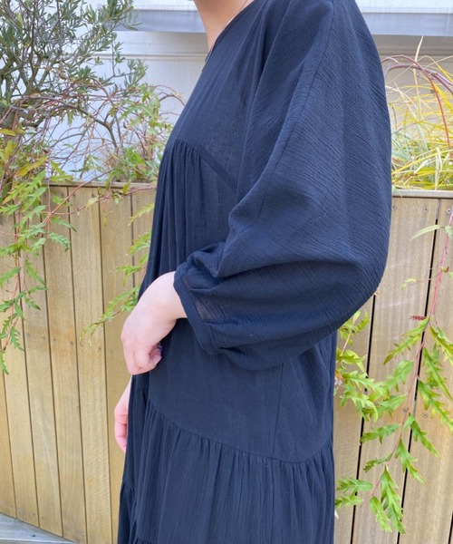 CIAOPANIC（チャオパニック）の「バックツイストティアードワンピース（ワンピース・レディース・ブラック/グリーン・FREE）」の22枚目の写真