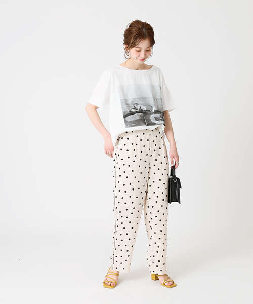 B.C STOCK（ベーセーストック）の「Yacht Lady フォトTシャツ（Tシャツ/カットソー・レディース・ホワイト/ブラウン・FREE）」の7枚目の写真