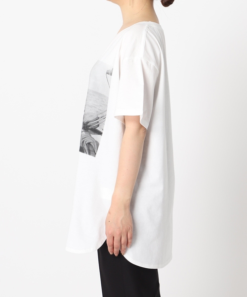 B.C STOCK（ベーセーストック）の「Yacht Lady フォトTシャツ（Tシャツ/カットソー・レディース・ホワイト/ブラウン・FREE）」の14枚目の写真