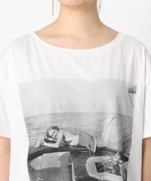 B.C STOCK（ベーセーストック）の「Yacht Lady フォトTシャツ（Tシャツ/カットソー・レディース・ホワイト/ブラウン・FREE）」の17枚目の写真