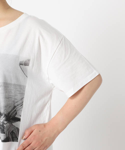 B.C STOCK（ベーセーストック）の「Yacht Lady フォトTシャツ（Tシャツ/カットソー・レディース・ホワイト/ブラウン・FREE）」の19枚目の写真