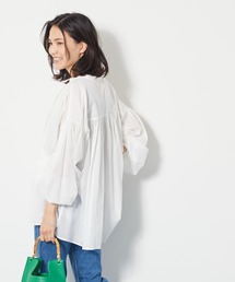 ルーズスリーブスラブブラウス