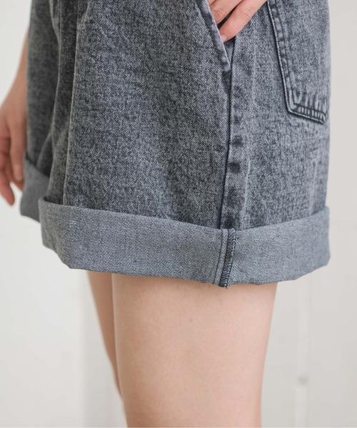 ems excite（エムズエキサイト）の「ロールアップデニムSPT（デニムパンツ・レディース・ブラック/オフホワイト/ケミカルウォッシュ/ブルー系その他5・FREE）」の22枚目の写真