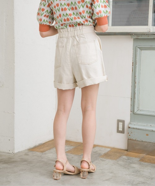 ems excite（エムズエキサイト）の「ロールアップデニムSPT（デニムパンツ・レディース・ブラック/オフホワイト/ケミカルウォッシュ/ブルー系その他5・FREE）」の10枚目の写真