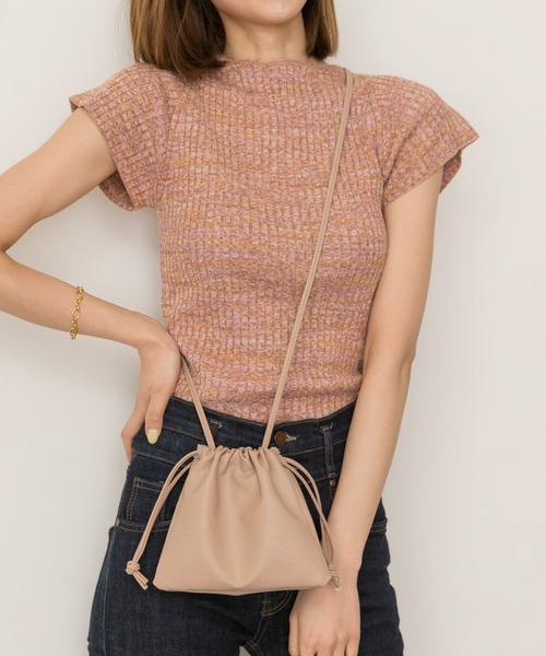 RODE SKO(ロデスコ)の「ソフトキンチャクミニショルダーバッグ(ショルダーバッグ・レディース・ホワイト/ブラック/ベージュ/パープル/イエロー/ブルー/グリーン・ONE)」の14枚目の写真