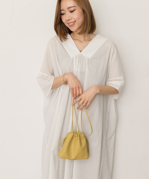 RODE SKO(ロデスコ)の「ソフトキンチャクミニショルダーバッグ(ショルダーバッグ・レディース・ホワイト/ブラック/ベージュ/パープル/イエロー/ブルー/グリーン・ONE)」の16枚目の写真