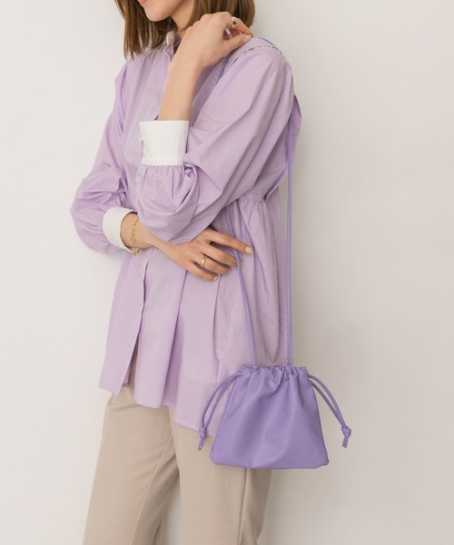 RODE SKO(ロデスコ)の「ソフトキンチャクミニショルダーバッグ(ショルダーバッグ・レディース・ホワイト/ブラック/ベージュ/パープル/イエロー/ブルー/グリーン・ONE)」の20枚目の写真