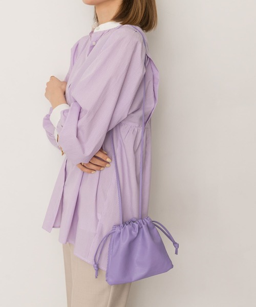 RODE SKO(ロデスコ)の「ソフトキンチャクミニショルダーバッグ(ショルダーバッグ・レディース・ホワイト/ブラック/ベージュ/パープル/イエロー/ブルー/グリーン・ONE)」の21枚目の写真