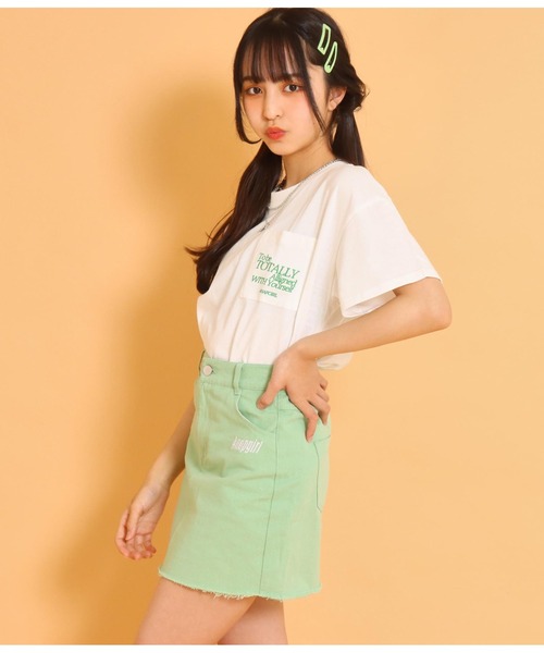 ANAP GiRL(アナップガール)の「ポケットデザインTシャツ(Tシャツ/カットソー・キッズ・ホワイト/イエロー/スミクロ・S/M)」の20枚目の写真