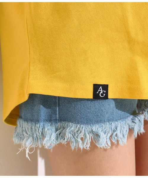 ANAP GiRL(アナップガール)の「ポケットデザインTシャツ(Tシャツ/カットソー・キッズ・ホワイト/イエロー/スミクロ・S/M)」の11枚目の写真