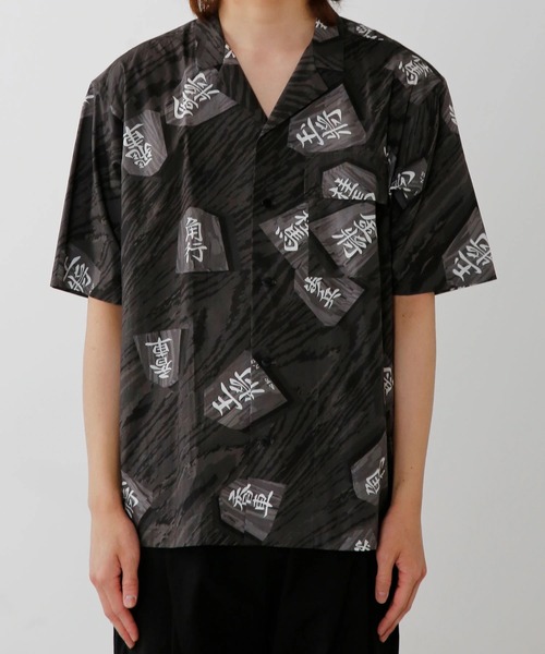 新品　THE OPEN ジオープン　ストレッチメッシュ　モックシャツ オーガニックGIZA 80/2天竺 / コンフォートフィットモックネック