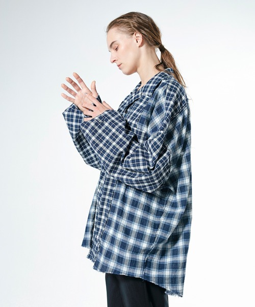 VICTIM（ヴィクティム）の「VICTIM ヴィクティム / DAMEGE CHECK SHIRTS / VTM-22-S-017（シャツ/ブラウス・メンズ・グリーン/レッド/ネイビー・M/L/XL）」の3枚目の写真