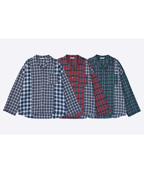 VICTIM（ヴィクティム）の「VICTIM ヴィクティム / DAMEGE CHECK SHIRTS / VTM-22-S-017（シャツ/ブラウス・メンズ・グリーン/レッド/ネイビー・M/L/XL）」の4枚目の写真