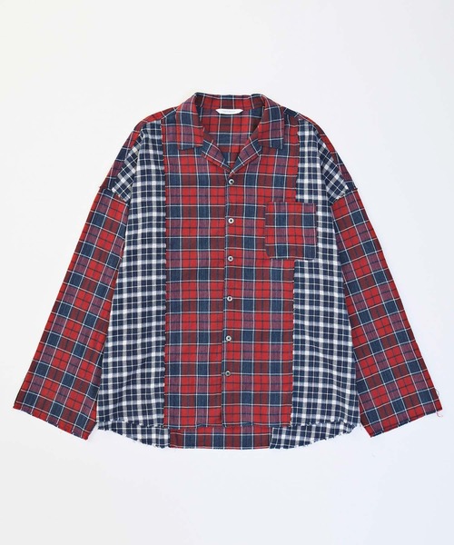 VICTIM（ヴィクティム）の「VICTIM ヴィクティム / DAMEGE CHECK SHIRTS / VTM-22-S-017（シャツ/ブラウス・メンズ・グリーン/レッド/ネイビー・M/L/XL）」の5枚目の写真