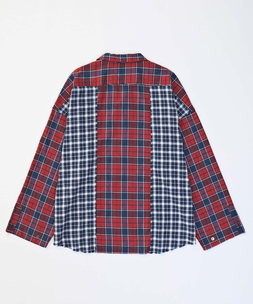 VICTIM（ヴィクティム）の「VICTIM ヴィクティム / DAMEGE CHECK SHIRTS / VTM-22-S-017（シャツ/ブラウス・メンズ・グリーン/レッド/ネイビー・M/L/XL）」の6枚目の写真