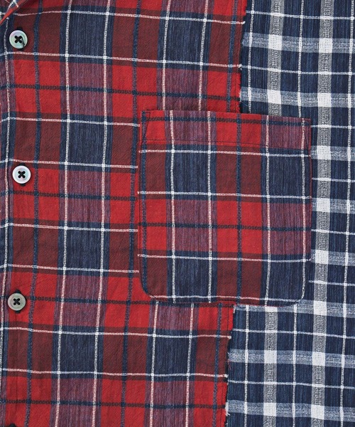 VICTIM（ヴィクティム）の「VICTIM ヴィクティム / DAMEGE CHECK SHIRTS / VTM-22-S-017（シャツ/ブラウス・メンズ・グリーン/レッド/ネイビー・M/L/XL）」の8枚目の写真