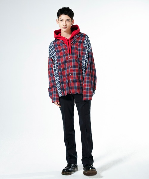 VICTIM（ヴィクティム）の「VICTIM ヴィクティム / DAMEGE CHECK SHIRTS / VTM-22-S-017（シャツ/ブラウス・メンズ・グリーン/レッド/ネイビー・M/L/XL）」の12枚目の写真