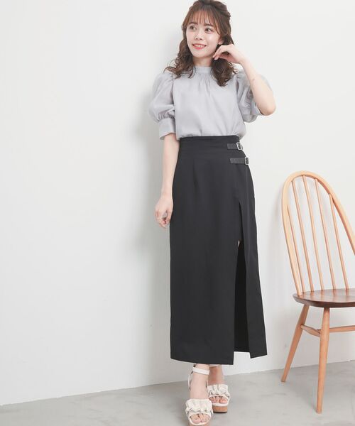 MAJESTIC LEGON（マジェスティックレゴン）の「エアリーバックリボンアソートブラウス（シャツ/ブラウス・レディース・ライトグレー/アイボリー/ホワイト系その他/ブラック系その他・MEDIUM）」の9枚目の写真