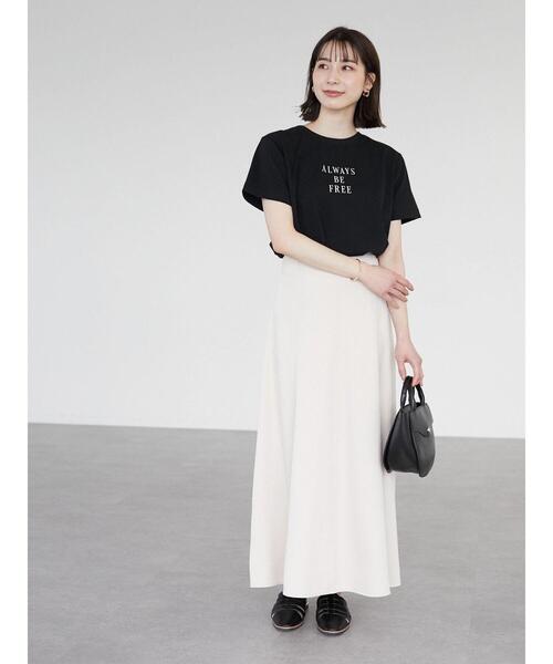 Green　Parks（グリーンパークス）の「プリントロゴTシャツ（Tシャツ/カットソー・レディース・オフホワイト/ブラック/イエロー・FREE）」の8枚目の写真