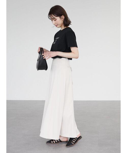 Green　Parks（グリーンパークス）の「プリントロゴTシャツ（Tシャツ/カットソー・レディース・オフホワイト/ブラック/イエロー・FREE）」の9枚目の写真