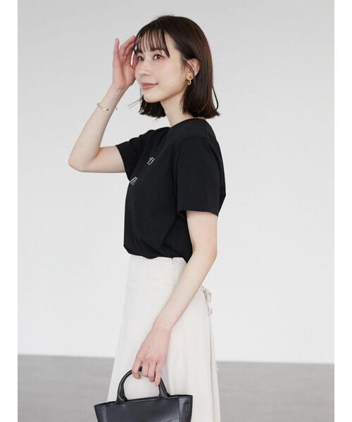 Green　Parks（グリーンパークス）の「プリントロゴTシャツ（Tシャツ/カットソー・レディース・オフホワイト/ブラック/イエロー・FREE）」の11枚目の写真