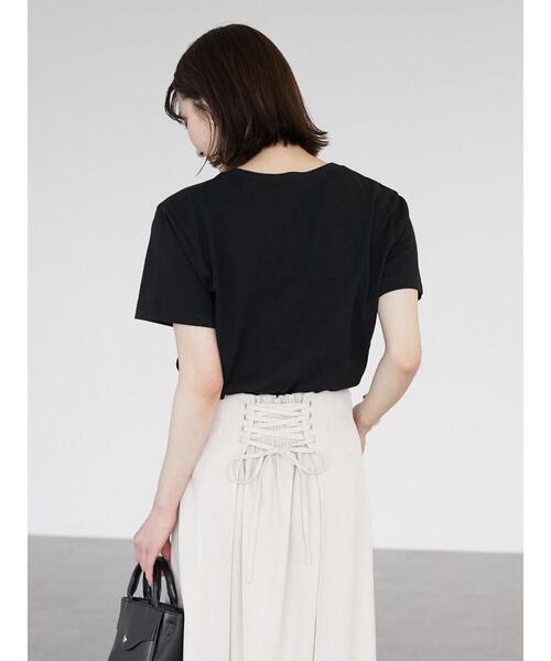 Green　Parks（グリーンパークス）の「プリントロゴTシャツ（Tシャツ/カットソー・レディース・オフホワイト/ブラック/イエロー・FREE）」の12枚目の写真