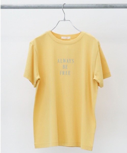 Green　Parks（グリーンパークス）の「プリントロゴTシャツ（Tシャツ/カットソー・レディース・オフホワイト/ブラック/イエロー・FREE）」の3枚目の写真