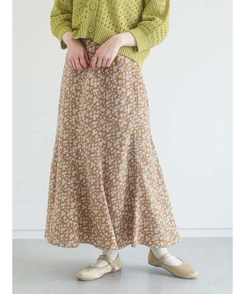 ehka sopo（エヘカソポ）の「無地／花柄アソートマーメイドスカート（スカート・レディース・ブラック/グリーン/オレンジ/ベージュ・ﾌﾘ-）」の3枚目の写真