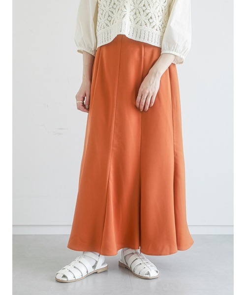 ehka sopo（エヘカソポ）の「無地／花柄アソートマーメイドスカート（スカート・レディース・ブラック/グリーン/オレンジ/ベージュ・ﾌﾘ-）」の4枚目の写真