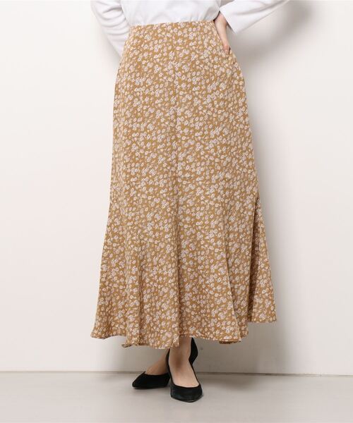 ehka sopo（エヘカソポ）の「無地／花柄アソートマーメイドスカート（スカート・レディース・ブラック/グリーン/オレンジ/ベージュ・ﾌﾘ-）」の8枚目の写真