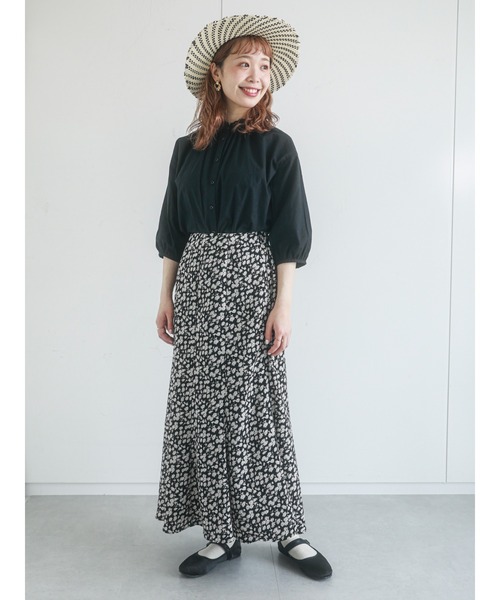 ehka sopo（エヘカソポ）の「無地／花柄アソートマーメイドスカート（スカート・レディース・ブラック/グリーン/オレンジ/ベージュ・ﾌﾘ-）」の21枚目の写真