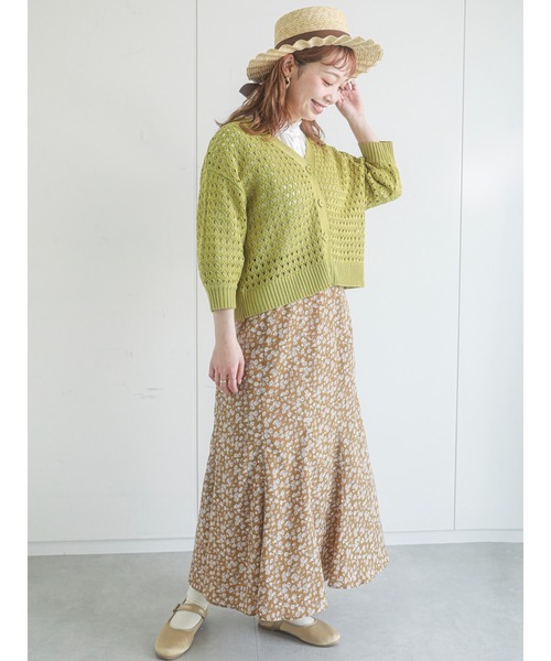 ehka sopo（エヘカソポ）の「無地／花柄アソートマーメイドスカート（スカート・レディース・ブラック/グリーン/オレンジ/ベージュ・ﾌﾘ-）」の17枚目の写真