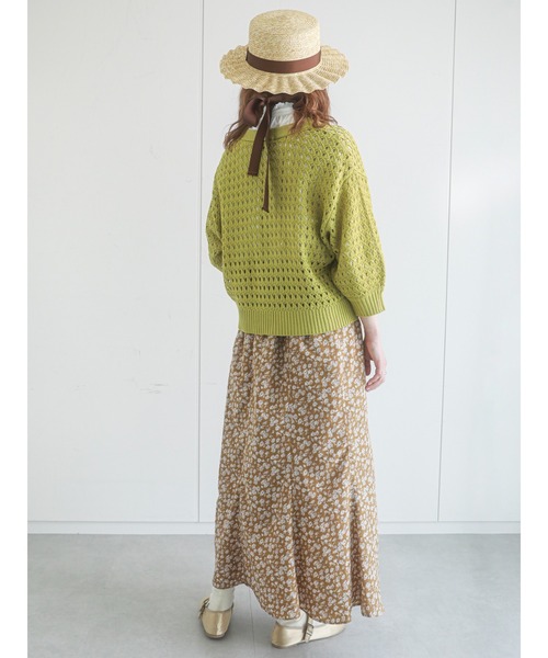 ehka sopo（エヘカソポ）の「無地／花柄アソートマーメイドスカート（スカート・レディース・ブラック/グリーン/オレンジ/ベージュ・ﾌﾘ-）」の16枚目の写真