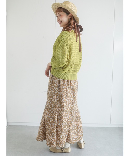 ehka sopo（エヘカソポ）の「無地／花柄アソートマーメイドスカート（スカート・レディース・ブラック/グリーン/オレンジ/ベージュ・ﾌﾘ-）」の15枚目の写真