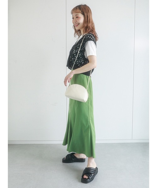 ehka sopo（エヘカソポ）の「無地／花柄アソートマーメイドスカート（スカート・レディース・ブラック/グリーン/オレンジ/ベージュ・ﾌﾘ-）」の11枚目の写真