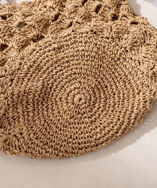 OLIVE des OLIVE（オリーブデオリーブ）の「リボン付きペーパーバッグ（かごバッグ・レディース・ベージュ/オフホワイト・FREE）」の15枚目の写真