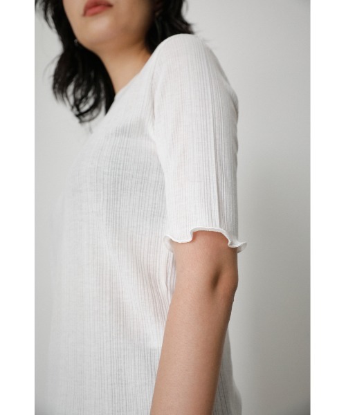 AZUL by moussy(アズールバイマウジー)の「MELLOW SHORT SLEEVE TOPS/メロウショートスリーブトップス(Tシャツ/カットソー・レディース・ピンク/ダークブルー/ホワイト/オレンジ/ブラック・MEDIUM/SMALL)」の13枚目の写真