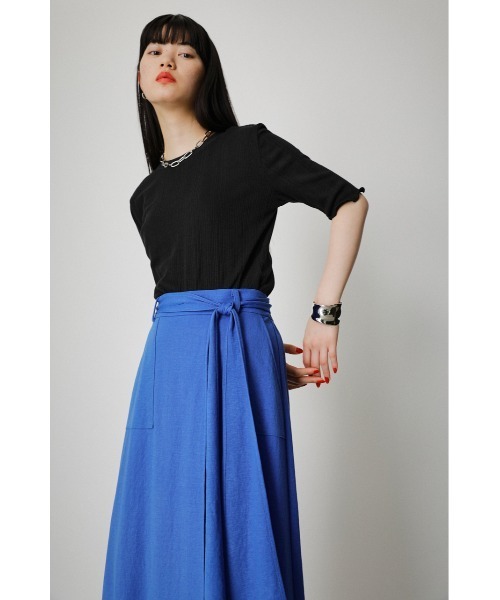 AZUL by moussy(アズールバイマウジー)の「MELLOW SHORT SLEEVE TOPS/メロウショートスリーブトップス(Tシャツ/カットソー・レディース・ピンク/ダークブルー/ホワイト/オレンジ/ブラック・MEDIUM/SMALL)」の16枚目の写真