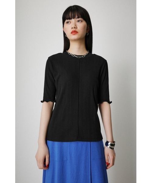 AZUL by moussy(アズールバイマウジー)の「MELLOW SHORT SLEEVE TOPS/メロウショートスリーブトップス(Tシャツ/カットソー・レディース・ピンク/ダークブルー/ホワイト/オレンジ/ブラック・MEDIUM/SMALL)」の18枚目の写真