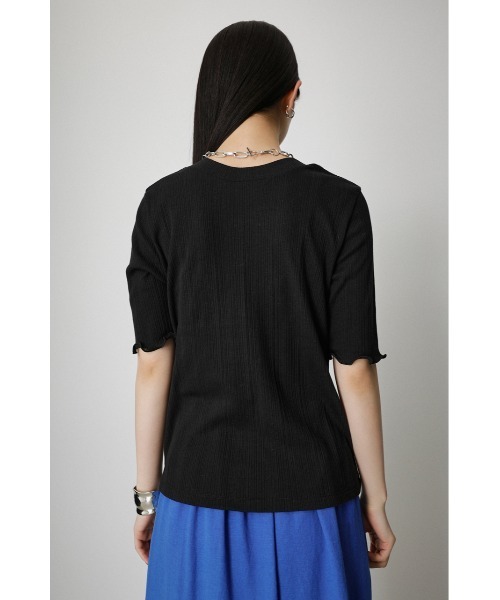 AZUL by moussy(アズールバイマウジー)の「MELLOW SHORT SLEEVE TOPS/メロウショートスリーブトップス(Tシャツ/カットソー・レディース・ピンク/ダークブルー/ホワイト/オレンジ/ブラック・MEDIUM/SMALL)」の20枚目の写真