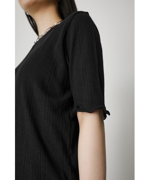 AZUL by moussy(アズールバイマウジー)の「MELLOW SHORT SLEEVE TOPS/メロウショートスリーブトップス(Tシャツ/カットソー・レディース・ピンク/ダークブルー/ホワイト/オレンジ/ブラック・MEDIUM/SMALL)」の22枚目の写真