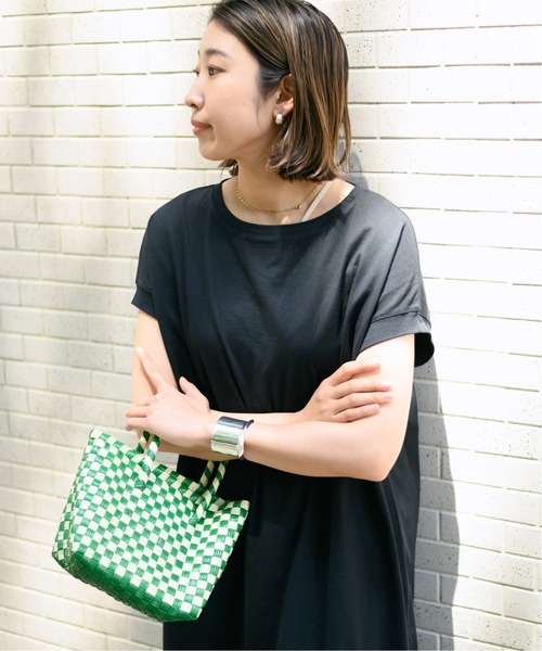 極美品.定価3.1万☆ジャーナルスタンダードレサージュ 水彩画 ワンピース 追加》ローグストライプ/デシンマキシティアードワンピース
