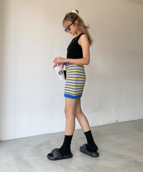 SHAGGIE(シャギー)の「鍵編みニットタイトスカート(スカート・レディース・ブラウン/ブルー・FREE)」の17枚目の写真