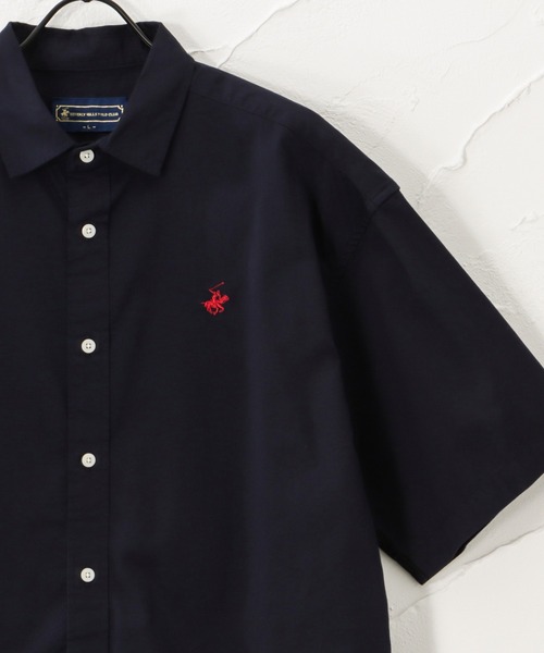BEVERLY HILLS POLO CLUB(ビバリーヒルズポロクラブ)の「リラックスフィット ショートスリーブツイルシャツ(シャツ/ブラウス・メンズ・ホワイト/ブラック/ベージュ/ネイビー/ブラウン/サックスブルー/ブルー/グリーン・M/L)」の7枚目の写真