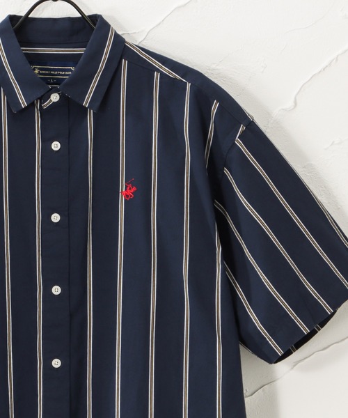 BEVERLY HILLS POLO CLUB(ビバリーヒルズポロクラブ)の「リラックスフィット ショートスリーブツイルシャツ(シャツ/ブラウス・メンズ・ホワイト/ブラック/ベージュ/ネイビー/ブラウン/サックスブルー/ブルー/グリーン・M/L)」の8枚目の写真