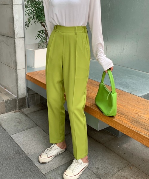 Diosfront（ディオスフロント）の「センタープレステーパードスラックスパンツ（スラックス・レディース・ブラック/グレー/ピンク/グリーン/ベージュ・S/M/L）」の13枚目の写真