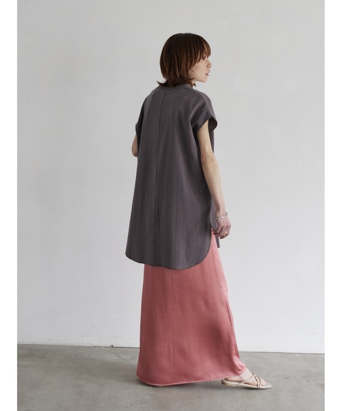rem closet(レムクローゼット)の「キーネックリブプルオーバー(Tシャツ/カットソー・レディース・チャコールグレー/ミント・FREE)」の16枚目の写真