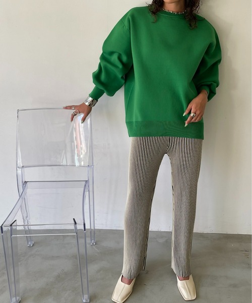 AIC.（エーアイシー）の「スポンジニットオーバーサイズトップス（ニット/セーター・レディース・ブラック/ピンク/ブルー/グリーン/ライトブルー/ライトグリーン/オレンジ・FREE）」の3枚目の写真