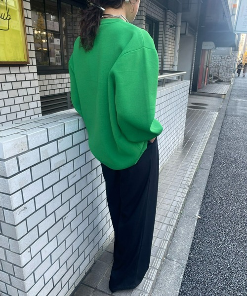 AIC.（エーアイシー）の「スポンジニットオーバーサイズトップス（ニット/セーター・レディース・ブラック/ピンク/ブルー/グリーン/ライトブルー/ライトグリーン/オレンジ・FREE）」の9枚目の写真